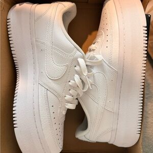 Nike All-White Leather Sneakers